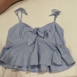 Cute stripe tie top